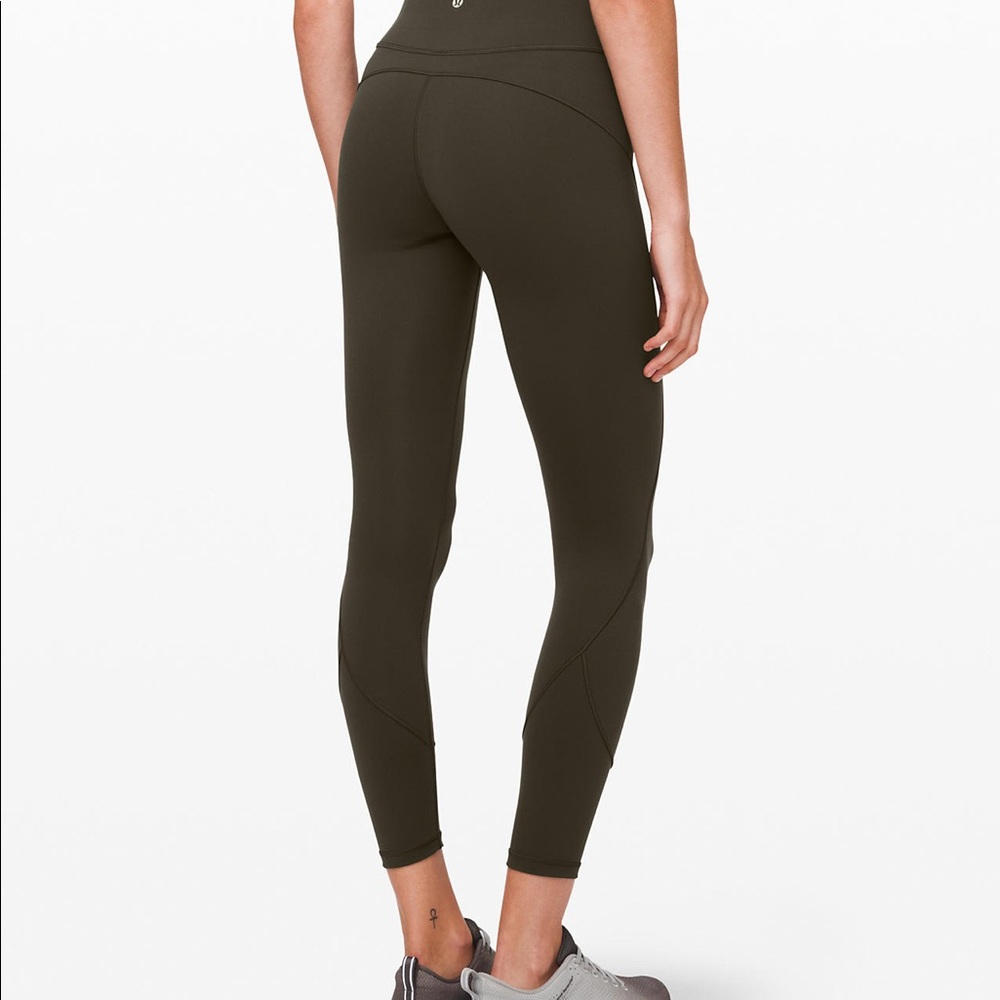 Lululemon In Movement Tight 25” Sz 4 Olive NWOT - Picture 2 of 5